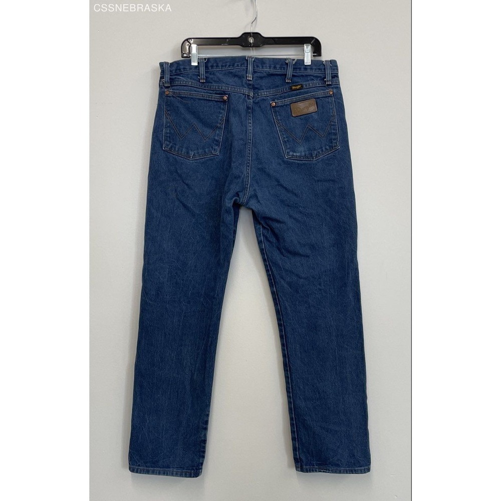 Wrangler Blue 13MWZ Cowboy Cut men's jeans in 100% cotton denim - Size 38x32 - Picture 6 of 12
